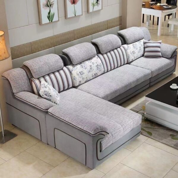 Modern L-Shaped Fabric Sofa